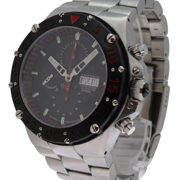 Android Men's 50mm Divemaster Enforcer Watch Valjoux 7750 Limited 500 Ref AD905! - Picture 2 of 8